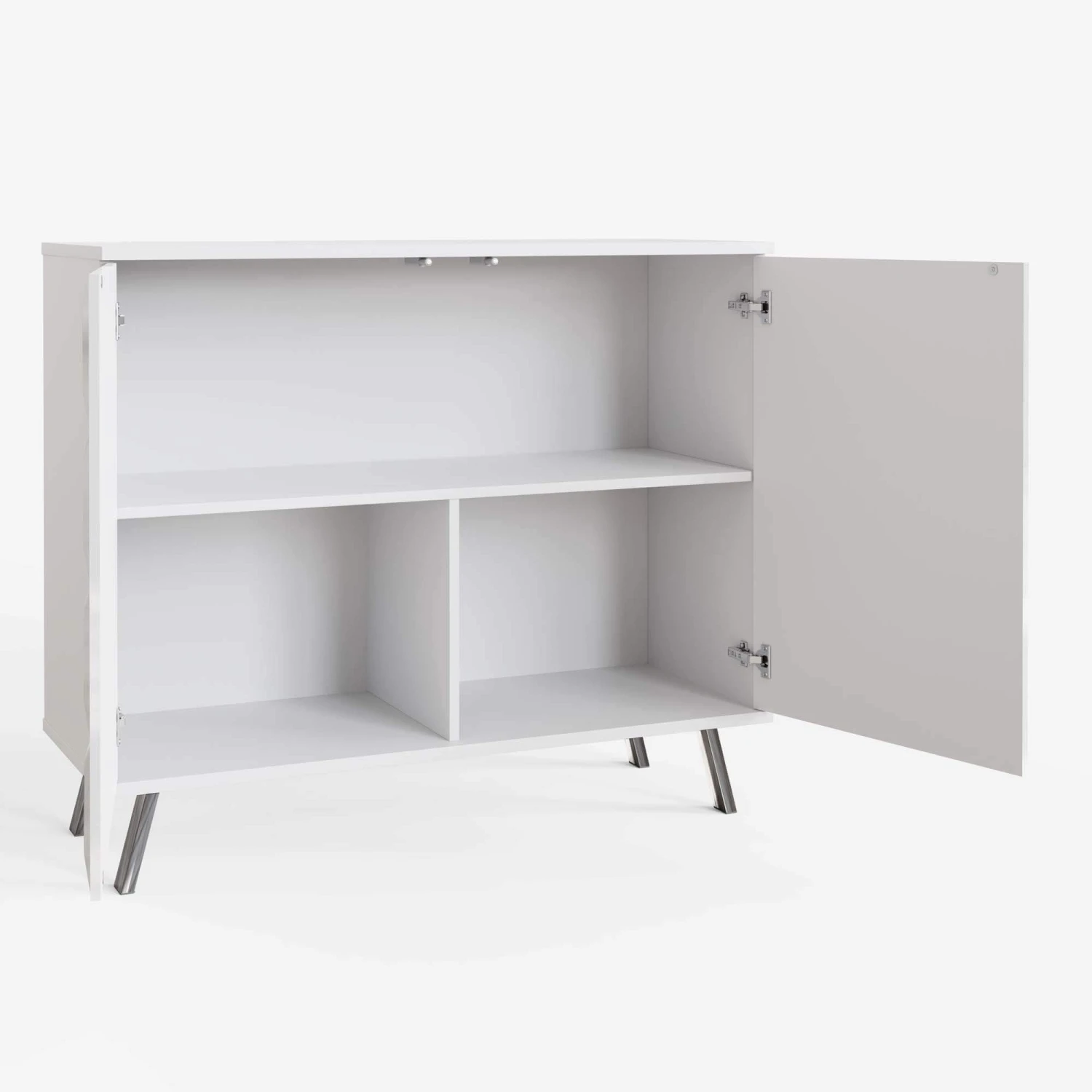 Frank Olsen Elevate White LED & Wireless Charging Small Sideboard 4 Frank Olsen Elevate White LED & Wireless Charging Small Sideboard - Image 4