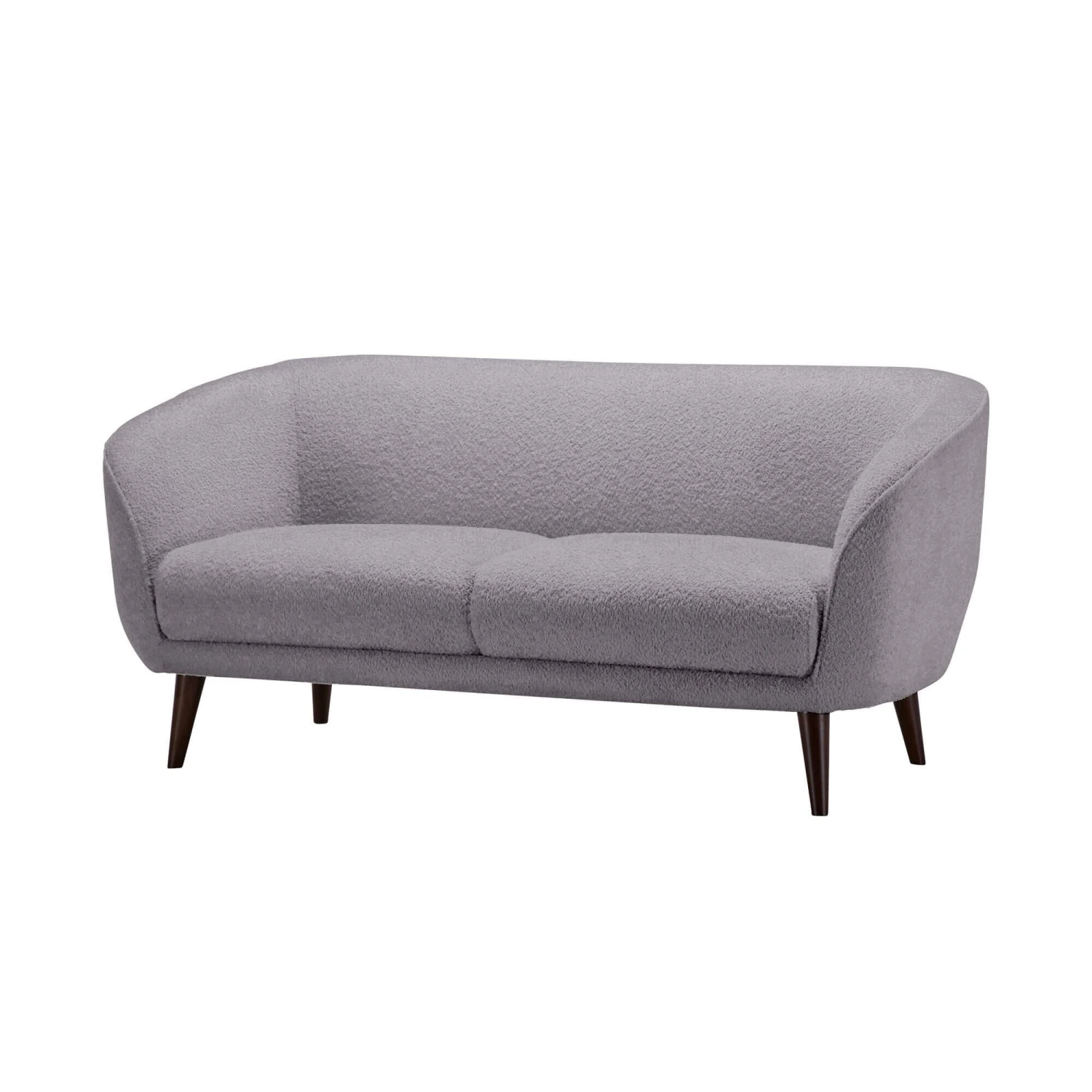 Adrienne Grey Boucle Fabric Loveseat 2 Adrienne Grey Boucle Fabric Loveseat - Image 2