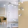 Campani Satin Nickel Floor Lamp