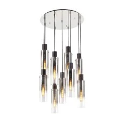 Chelsea Slim Satin Black & Smoked 9 Light Pendant -Housing Units Furniture Store 2fcb9d18c787b5f887466b2373c8df26