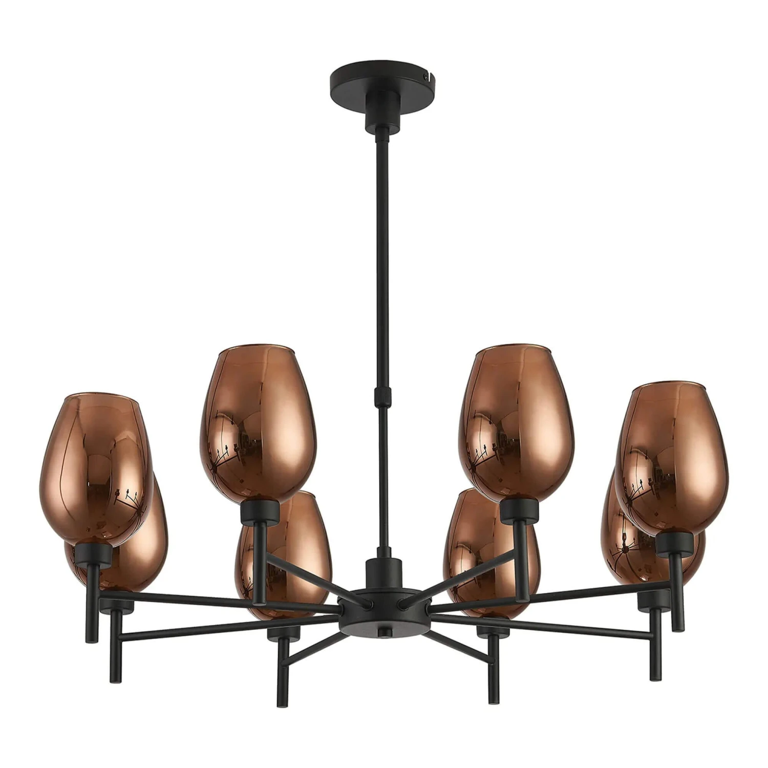 Delia Black & Copper 8 Light Pendant 2 Delia Black & Copper 8 Light Pendant - Image 2