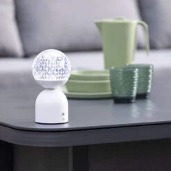 Mystic White Sparkle Table Lamp