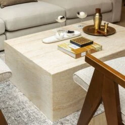 Marius Faux Travertine Coffee Table -Housing Units Furniture Store 3022a04b6a884b2bbd1bcabe850a4667