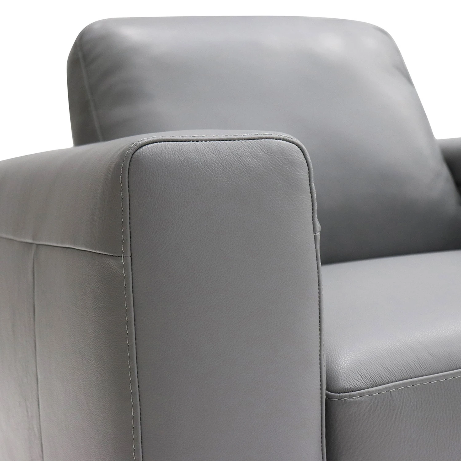 Natuzzi Editions Milano Grey Leather Armchair 5 Natuzzi Editions Milano Grey Leather Armchair - Image 5