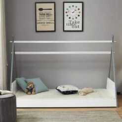 Teepee White & Grey Single Children’s Bed Frame 6 Teepee White & Grey Single Children’s Bed Frame -Housing Units Furniture Store 309d6688bbb98b2091beeab3f74481c8