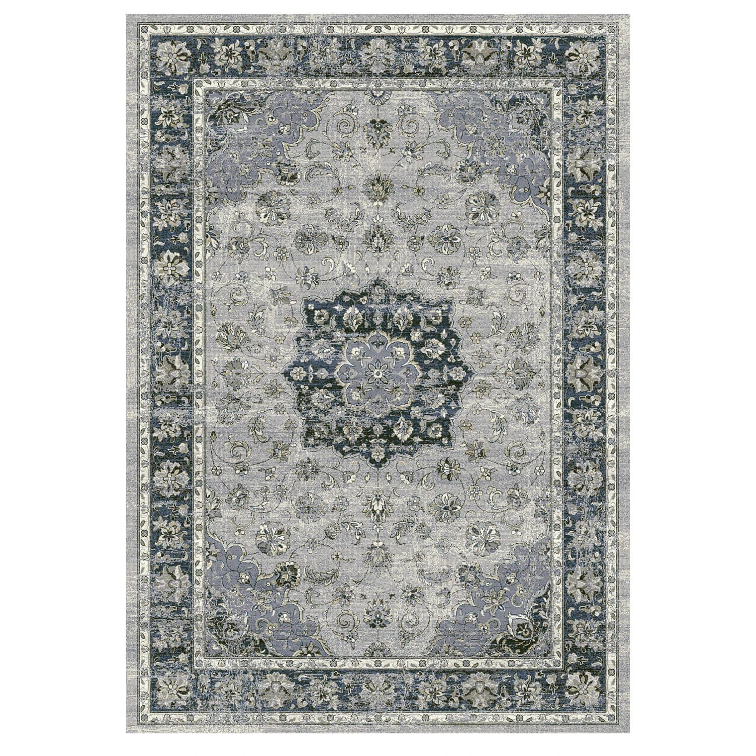 Da Vinci Grey Medallion 133x195cm Rug 2 Da Vinci Grey Medallion 133x195cm Rug - Image 2