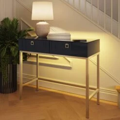 Frank Olsen Lyra Midnight Black Console Table