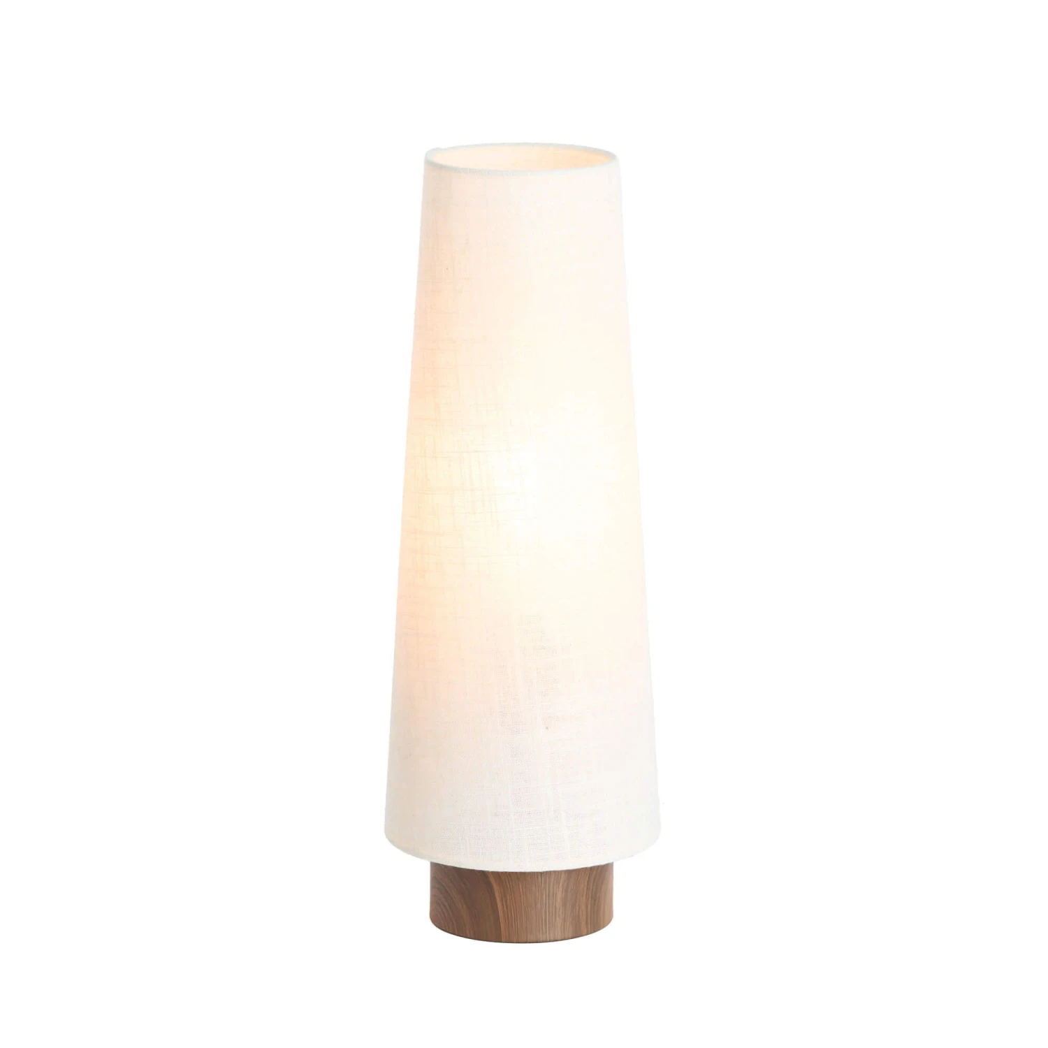 Howie Tall Conical Cream & Dark Wood 42cm Table Lamp 3 Howie Tall Conical Cream & Dark Wood 42cm Table Lamp - Image 3