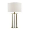 Osuna Natural Brass Glass Table Lamp & Ivory Shade