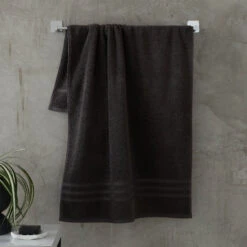 Zero Twist Charcoal Grey Bath Towel