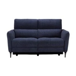 Alicia 2 Seater Blue Fabric Electric Recliner Sofa