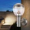 Callista Steel Motion Sensor LED Outdoor Wall Lamp