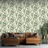 Palm Springs Natural Green Wallpaper