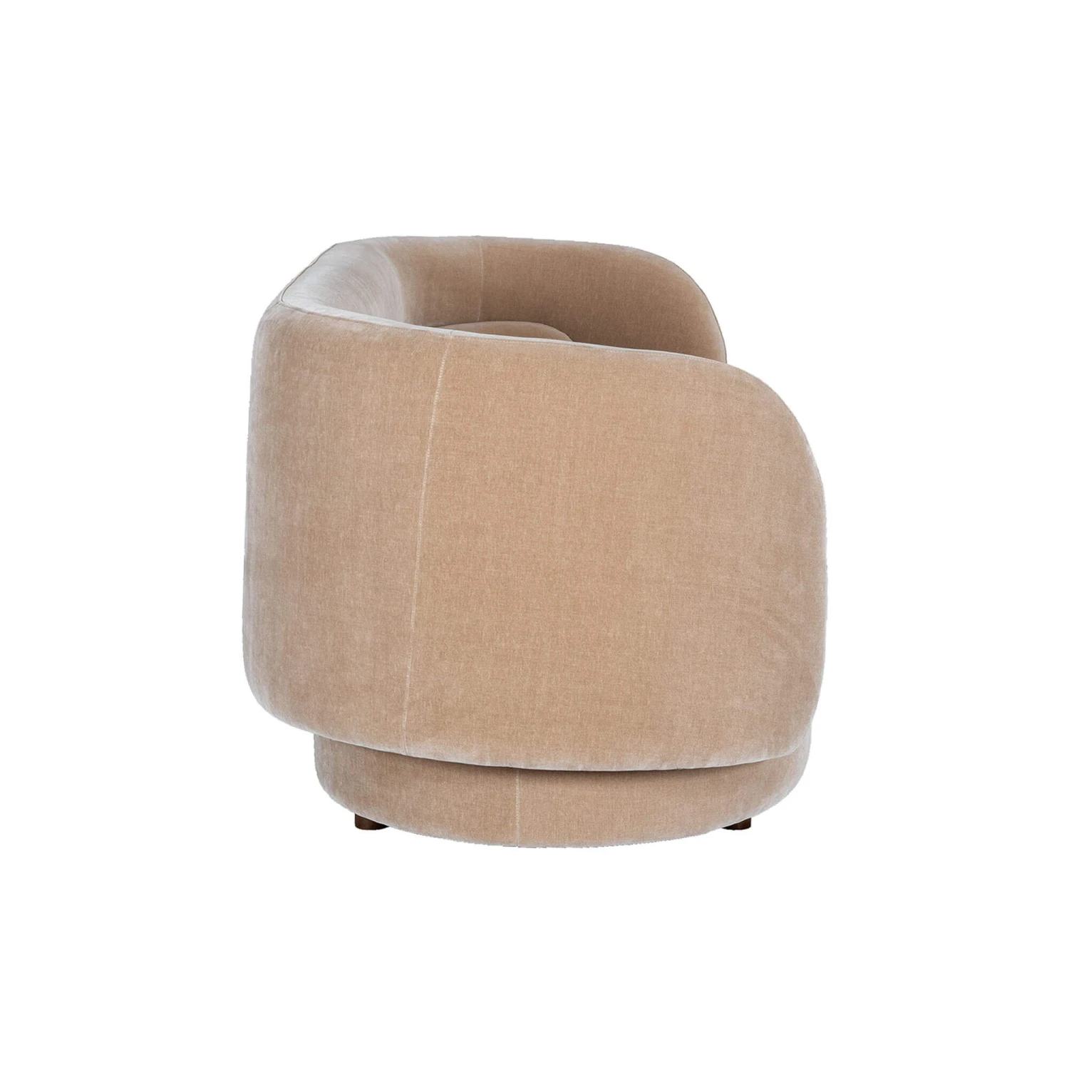 Glass House Vara Brown Fabric 3 Seater Sofa 4 Glass House Vara Brown Fabric 3 Seater Sofa - Image 4