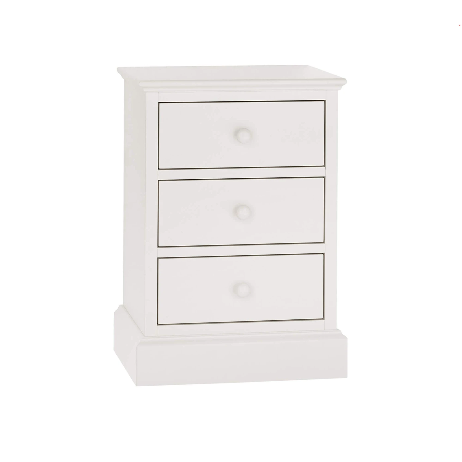 Ascot White 3 Drawer Nightstand 3 Ascot White 3 Drawer Nightstand - Image 3