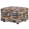 Penny Navy & Gold Storage Footstool