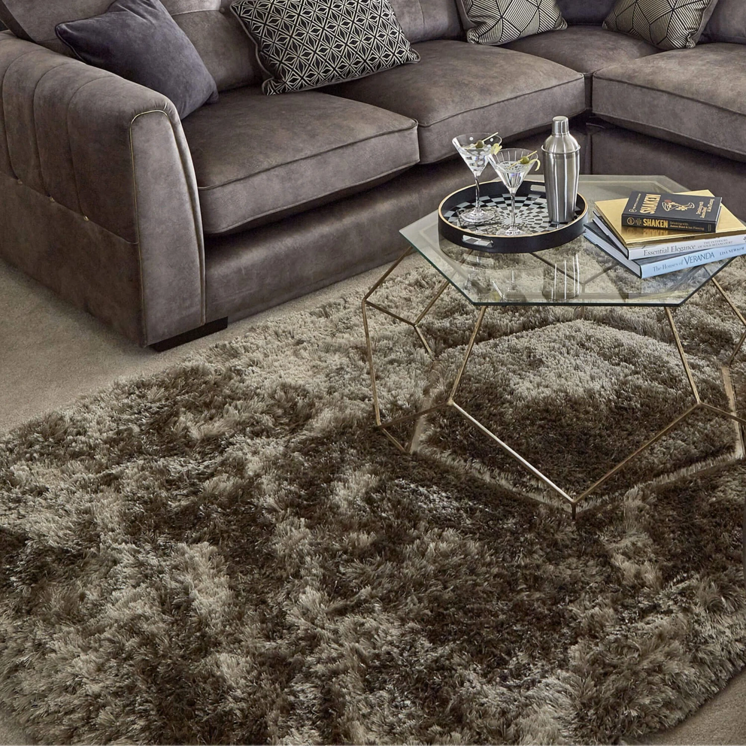 Plush Shaggy Taupe 200cm X 300cm Rug 1 Plush Shaggy Taupe 200cm X 300cm Rug