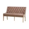 Jacob 160cm Taupe Velvet Button Back Bench