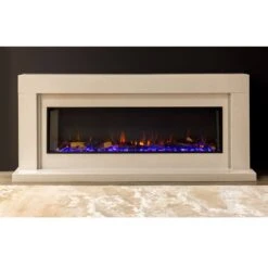 HU Magnitude 135E Electric Fire With Santiago White Faraya Marble Fire Surround -Housing Units Furniture Store 37d8fce502e4ea13ad022b10c2e2fdaf