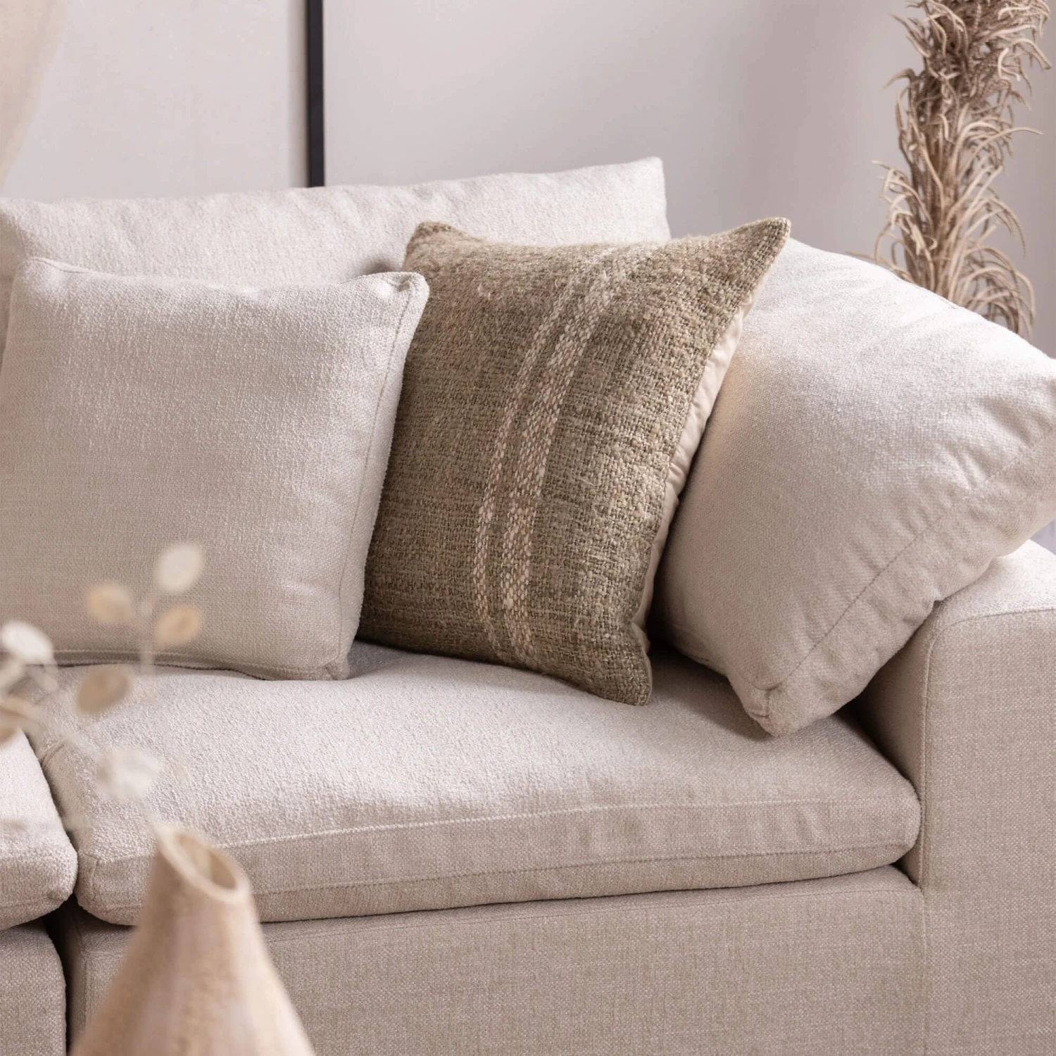 Glass House Elara Beige Fabric Corner Sofa 6 Glass House Elara Beige Fabric Corner Sofa - Image 6