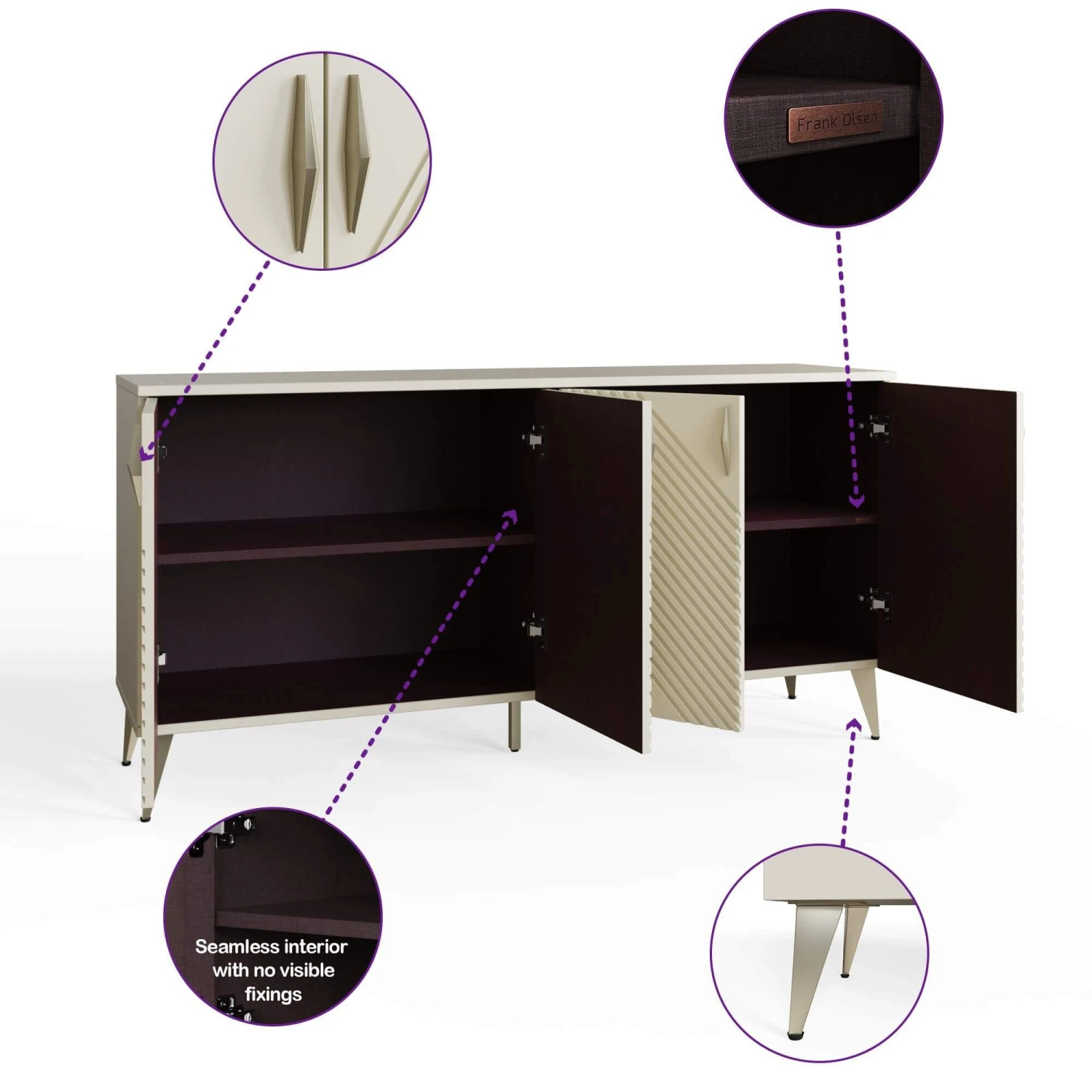 Frank Olsen Ava White Sideboard 4 Frank Olsen Ava White Sideboard - Image 4