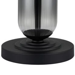 Ariah Satin Black & Smoke Fade Glass Tubular Table Lamp Base -Housing Units Furniture Store 3a5a99a66460f0c66fb776d105dbc264
