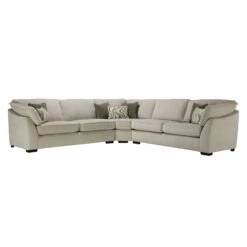 Imogen Suave Oyster Fabric Large Corner Sofa