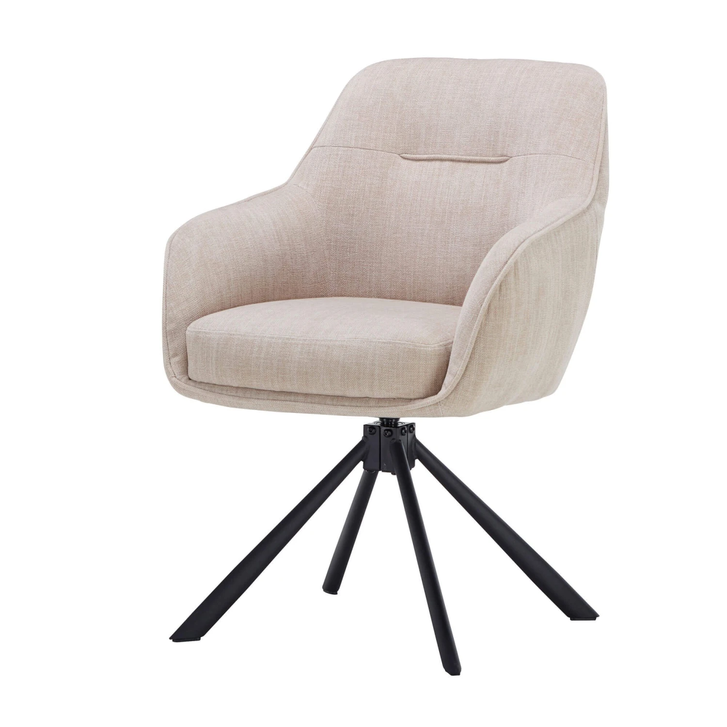 Artemis Round Extending Dining Table With 4 Ava Swivel Cream Dining Chairs 4 Artemis Round Extending Dining Table With 4 Ava Swivel Cream Dining Chairs - Image 4