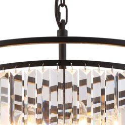 Samraat Satin Black & Crystal 6 Light Pendant -Housing Units Furniture Store 3b2756e22f037c507a2704e39d2747eb 1