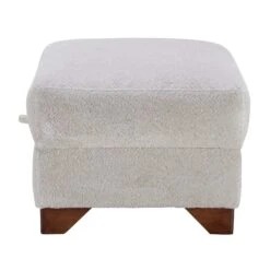 Mackenzie Ivory Chevron Textured Fabric Large Ottoman Storage Footstool -Housing Units Furniture Store 3bfe3b01577e196cbde5370842b40e5b
