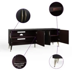 Frank Olsen Ava Black TV Unit -Housing Units Furniture Store 3c4be9c658c6cde28761b688ff3d0961 1