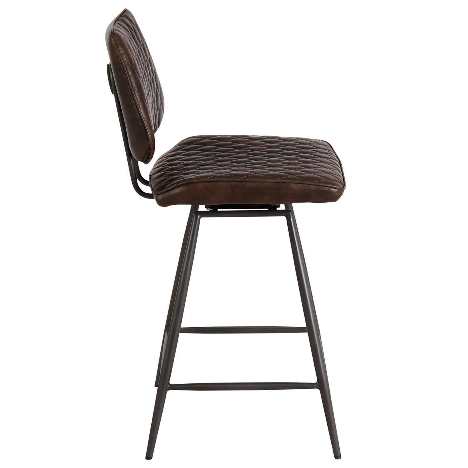 Kiara Dark Brown Counter Faux Leather Bar Chair 3 Kiara Dark Brown Counter Faux Leather Bar Chair - Image 3