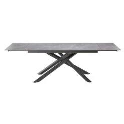 Rossini Extending Sintered Stone Top & Grey Leg Dining Table