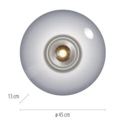 Verre Grey & Smoked Glass Flush Ceiling And Wall Light -Housing Units Furniture Store 3d48f77f01522e4412d4d9713abeb4b3