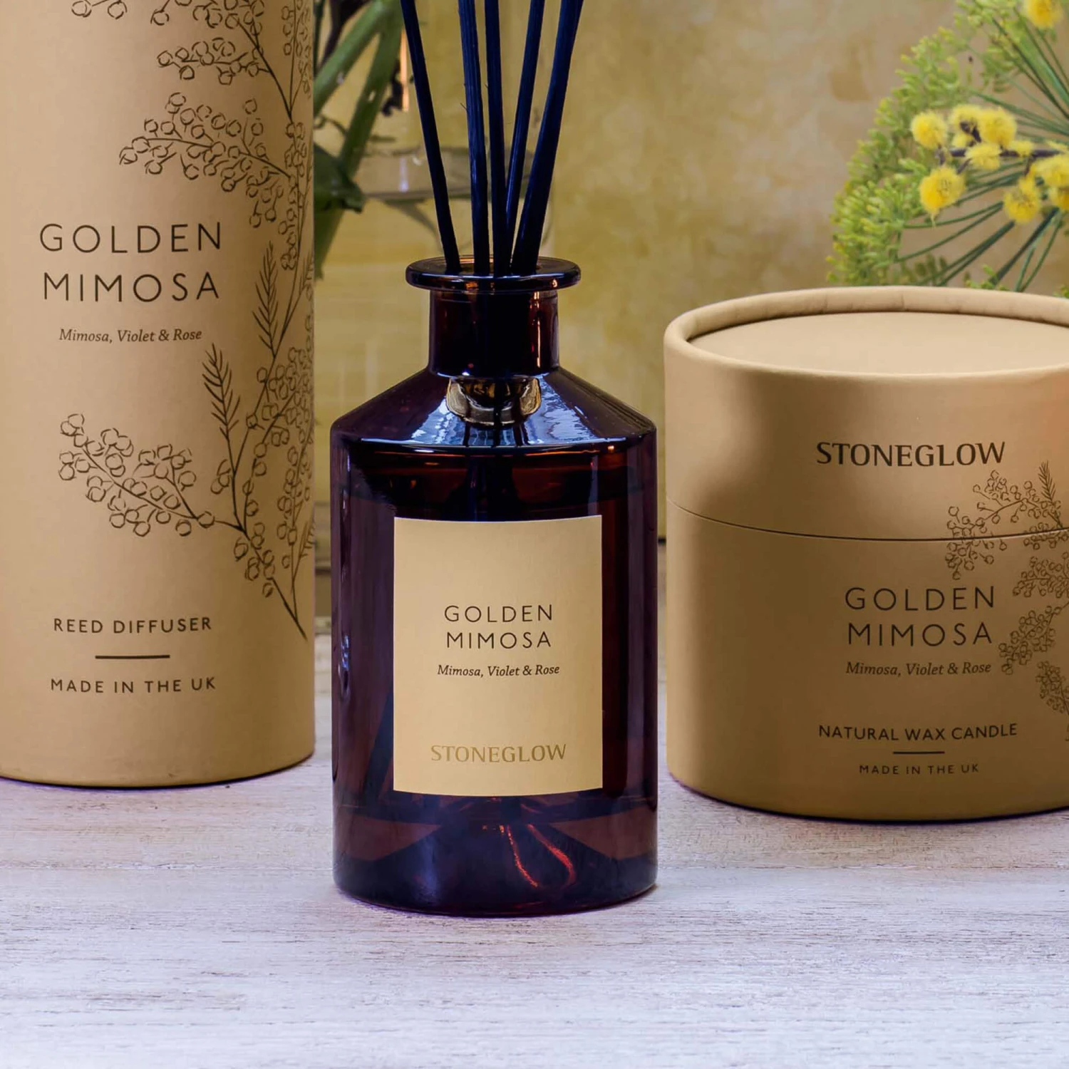 The Walled Garden Golden Mimosa Reed Diffuser 1 The Walled Garden Golden Mimosa Reed Diffuser