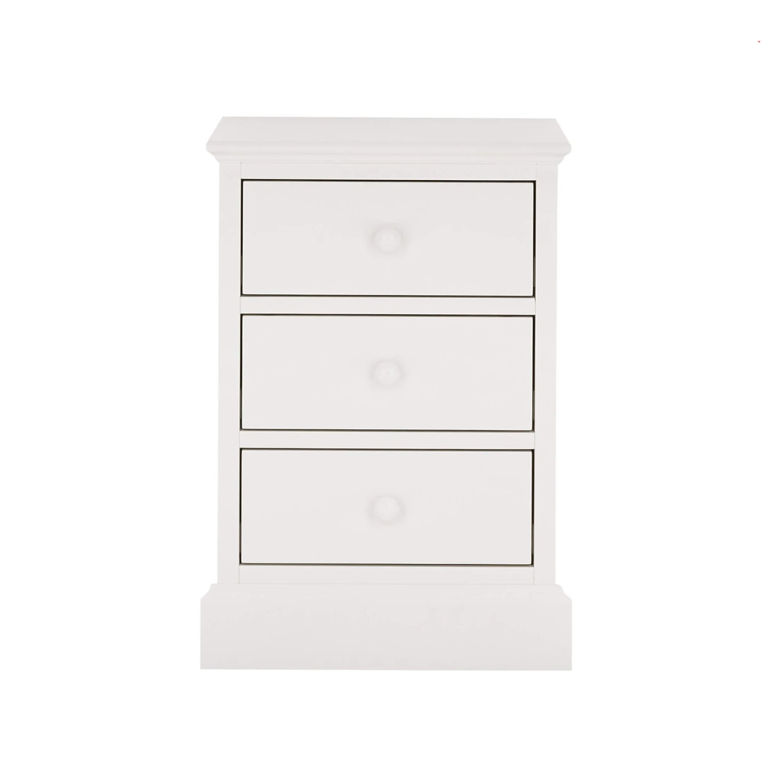 Ascot White 3 Drawer Nightstand 2 Ascot White 3 Drawer Nightstand - Image 2