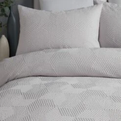 Serene Embossed Grey Geo Single Duvet Set 5 Serene Embossed Grey Geo Single Duvet Set -Housing Units Furniture Store 3f5fa0a4aa2dad52c40686145e83ab01
