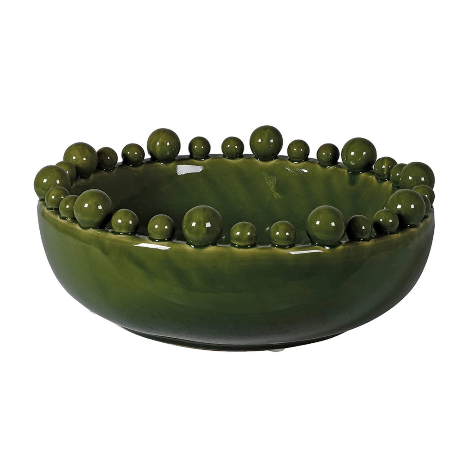 Green Bobble Edged Decorative Bowl 2 Green Bobble Edged Decorative Bowl - Image 2