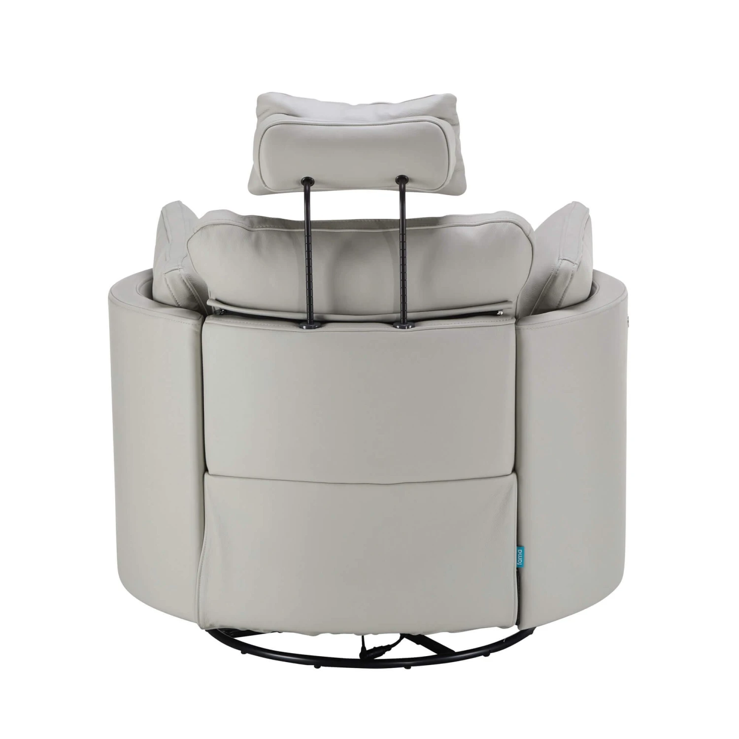 Fama Moonrise Grey Leather Relax Motor Recliner Armchair 5 Fama Moonrise Grey Leather Relax Motor Recliner Armchair - Image 5