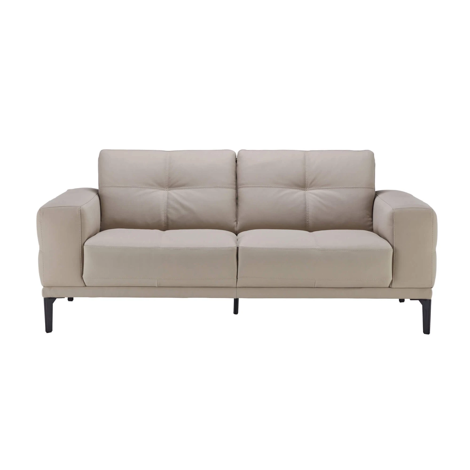 Natuzzi Editions Toledo Greige Leather 2 Seater Sofa 1 Natuzzi Editions Toledo Greige Leather 2 Seater Sofa