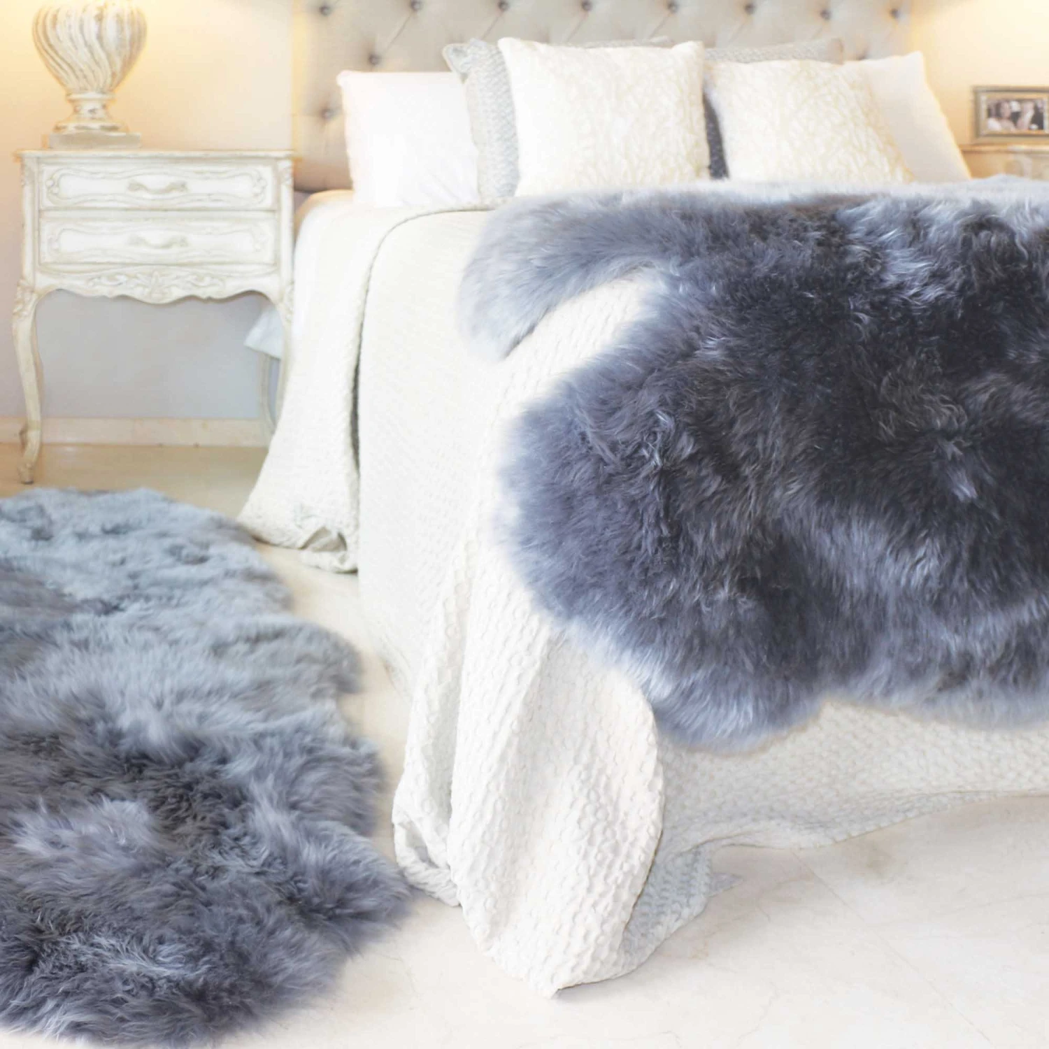 Sheepskin Grey Double Rug 1 Sheepskin Grey Double Rug