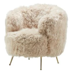 Cream Sheepskin Fur Accent Chair -Housing Units Furniture Store 41416039ae1b42659610146a698c6e0b 1