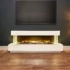 Firenze 69 White Marble And Grey Slate Surround With Electric Fire