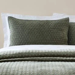 Attica Velvet Green Pillowsham Pair