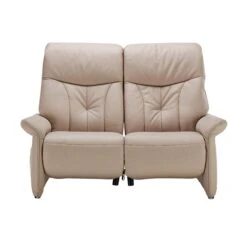 Himolla Lupo Cream Leather 2 Seater Electric Recliner Sofa