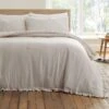 Bianca Soft Washed Frill 220cm X 230cm Natural Bedspread