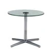 Stressless Small Urban Cross Polished Chrome & Glass Side Table