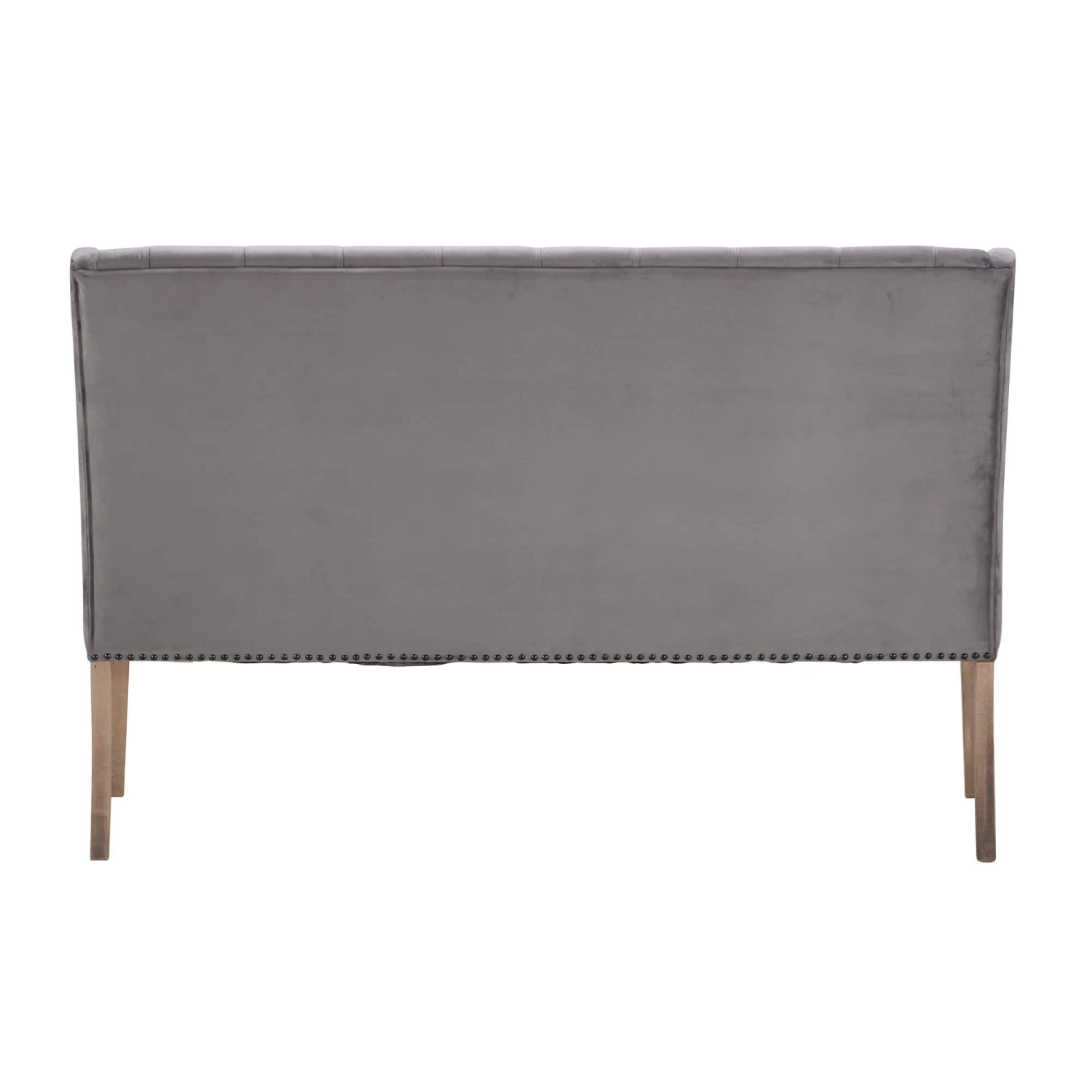 Jacob 160cm Grey Velvet Button Back Bench 4 Jacob 160cm Grey Velvet Button Back Bench - Image 4