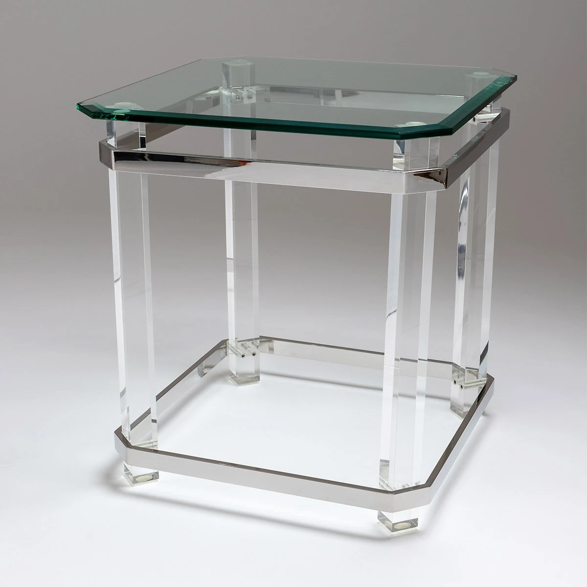 Bude Glass Top Square Lamp Table 1 Bude Glass Top Square Lamp Table