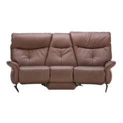 Himolla Loona Brown Leather 3 Seater Electric Recliner Sofa